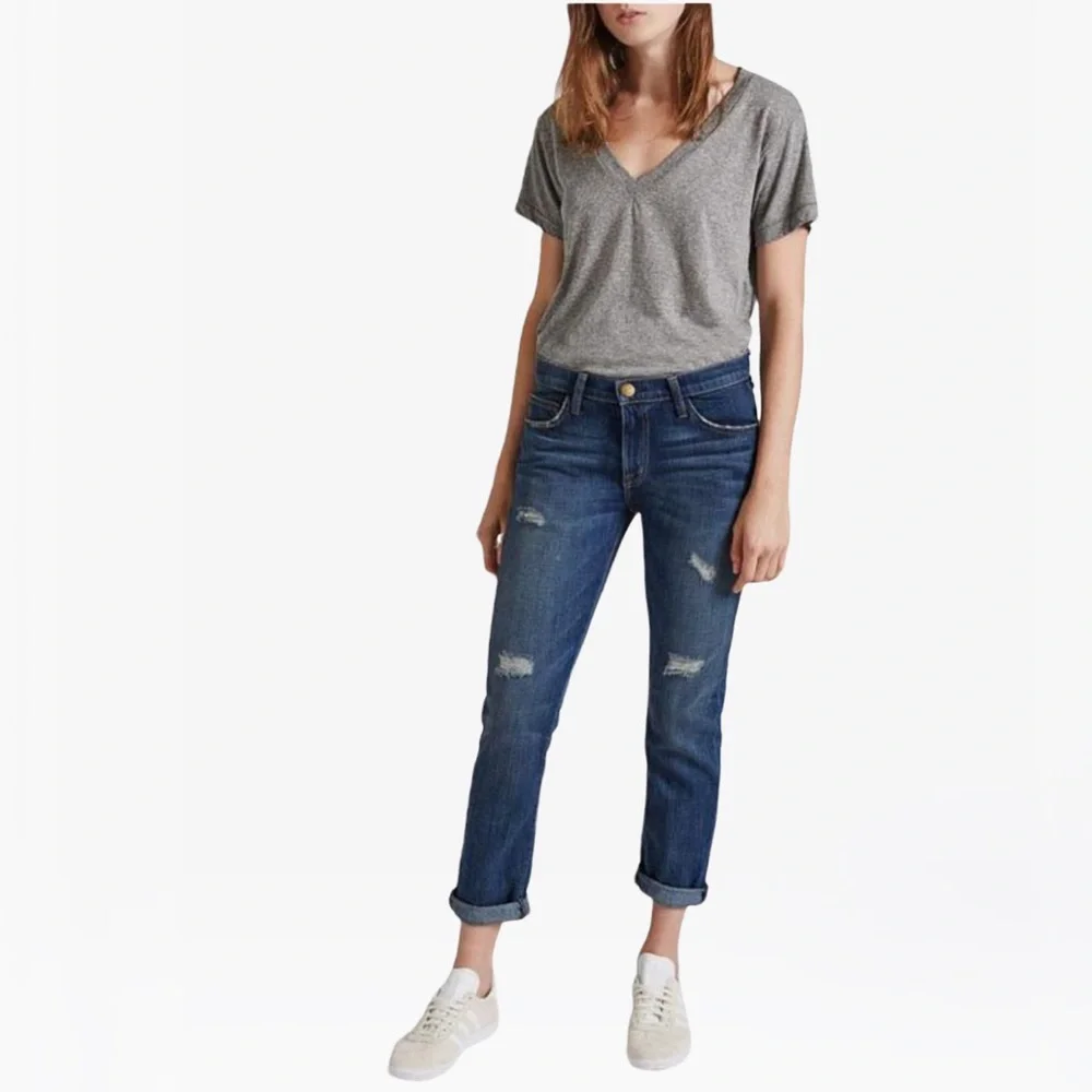 Current/Elliott Mid-Rise Distressed Women’s Jeans - 28